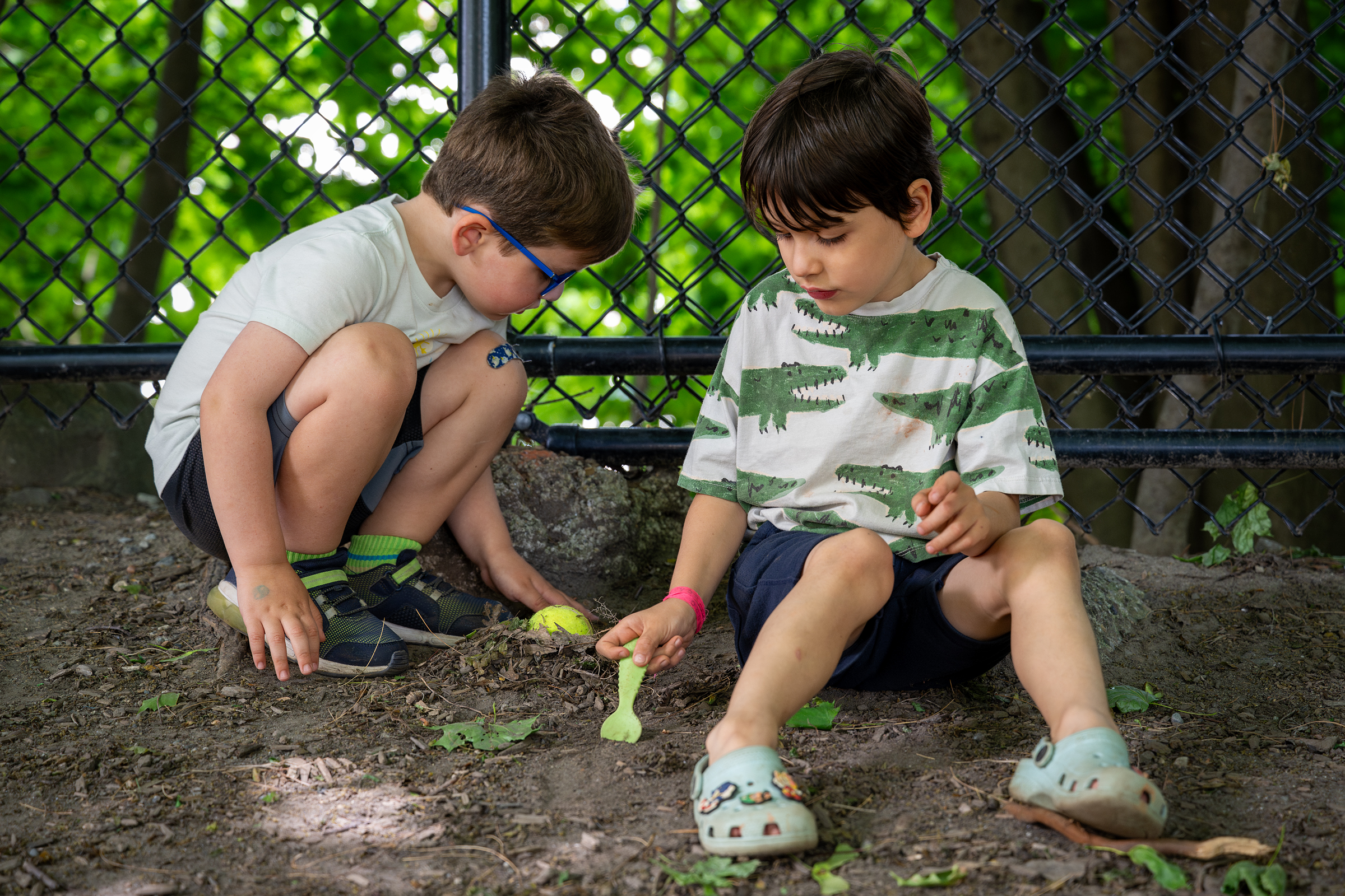 two children playing